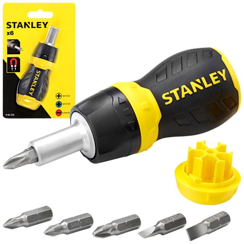 STANLEY 66-358 Wkrętak z wymiennymi bitami 6el.