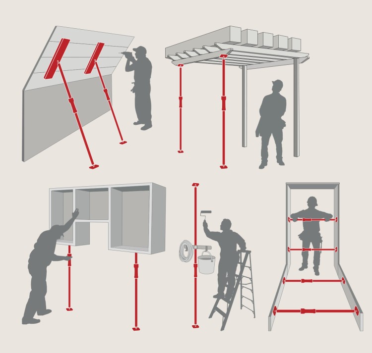 PIHER Podpora teleskopowa regulowana 60-100cm 300kg rozpórka blokada P30010