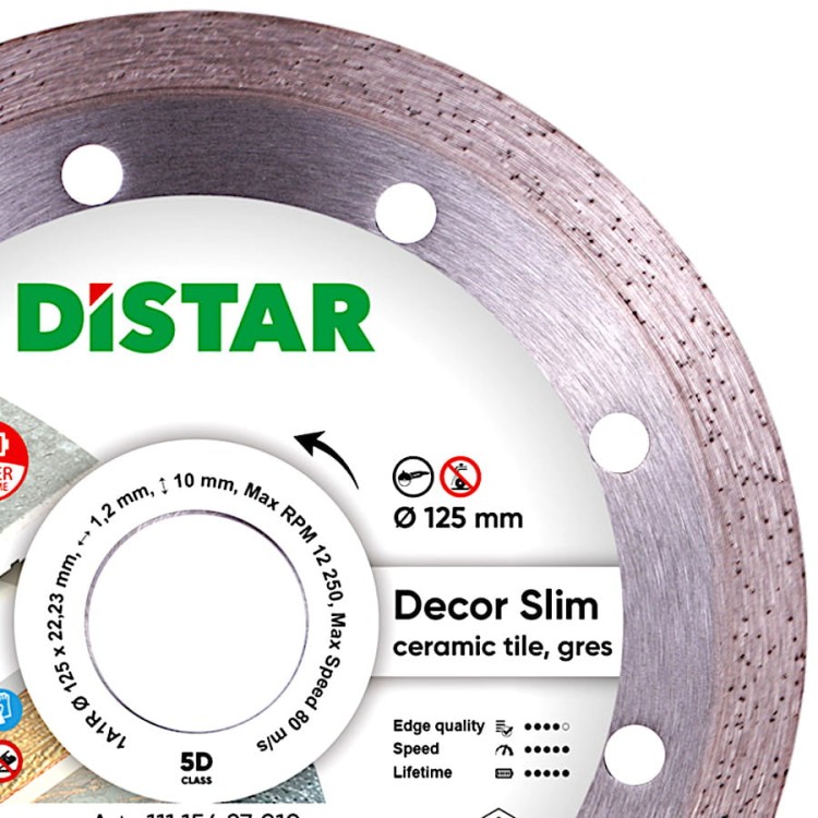 Tarcza diamentowa DISTAR Decor Slim