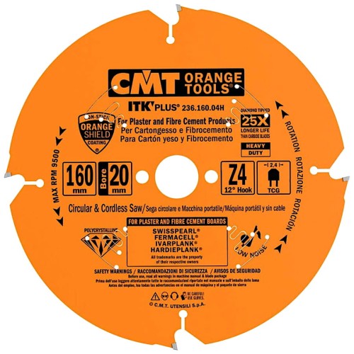 CMT 236.160.04H Piła diamentowa do materiałów ultratwardych 160x20mm 4z