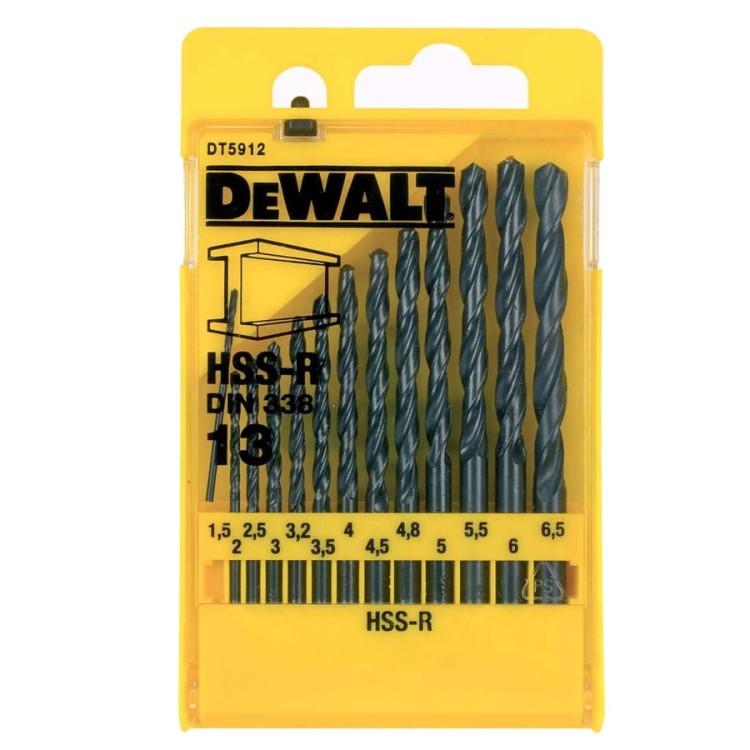 Wiertła do metalu HSS-R 13pc Komplet Dewalt DT5912