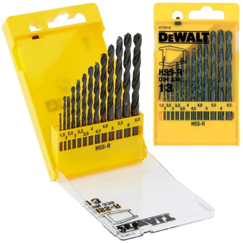 DEWALT DT5912 Zestaw wierteł do metalu HSS-R 13 sztuk w kasecie
