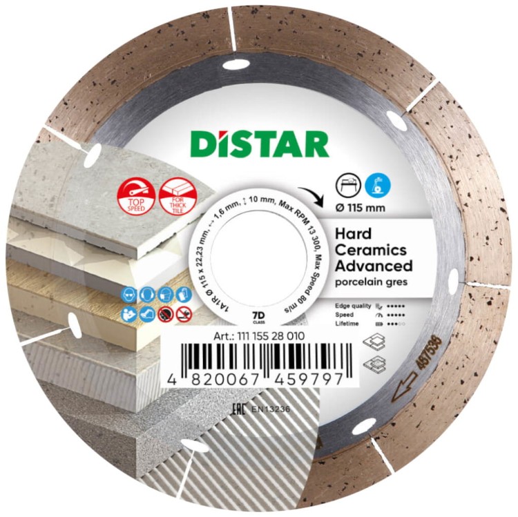 DISTAR 11115528010 Tarcza diamentowa 115x22,23mm Hard Ceramics