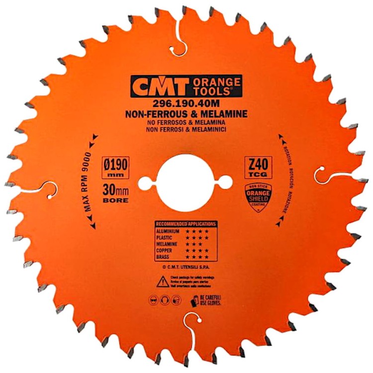 CMT Tarcza do cięcia materiałów nieżelaznych 190x30mm 296.190.40M