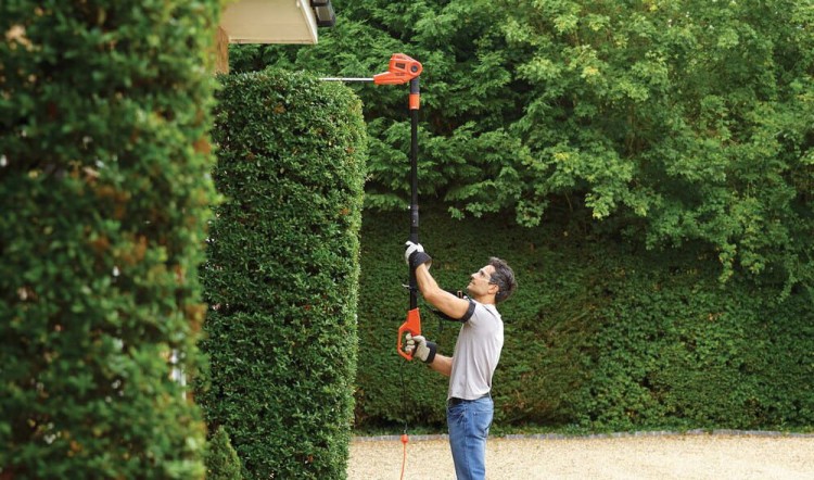 zastosowanie nożyc do żywopłotu na wysięgniku  BLACK DECKER PH5551