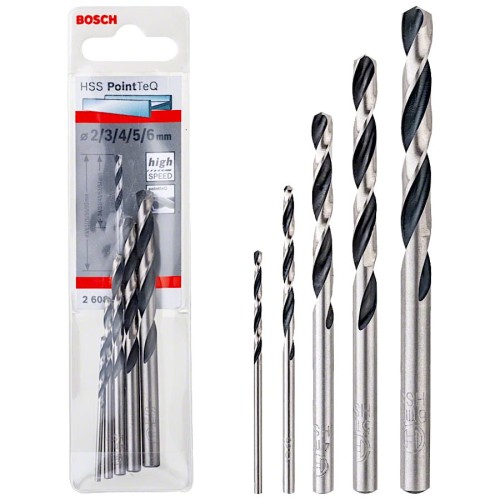 BOSCH Zestaw wierteł do metalu krętych HSS PointTeQ 2-6mm 5szt.
