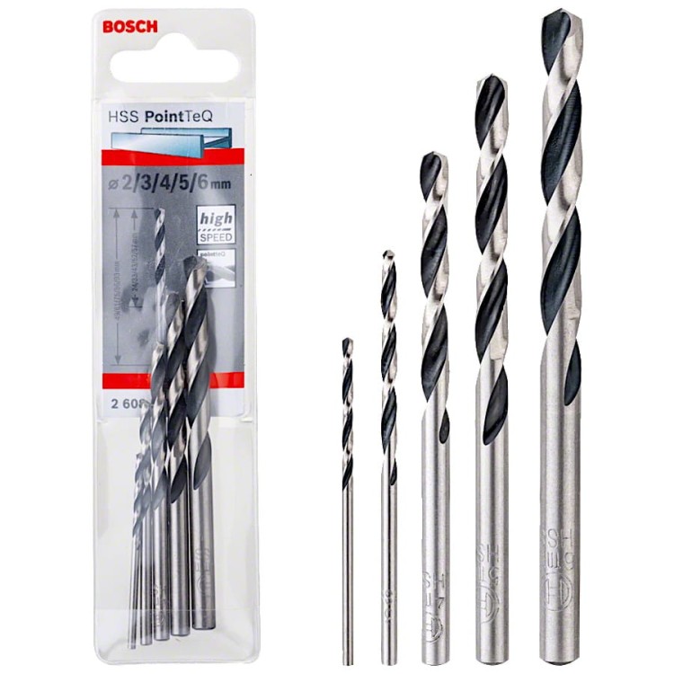 BOSCH Zestaw wierteł do metalu krętych HSS PointTeQ 2-6mm 5szt.