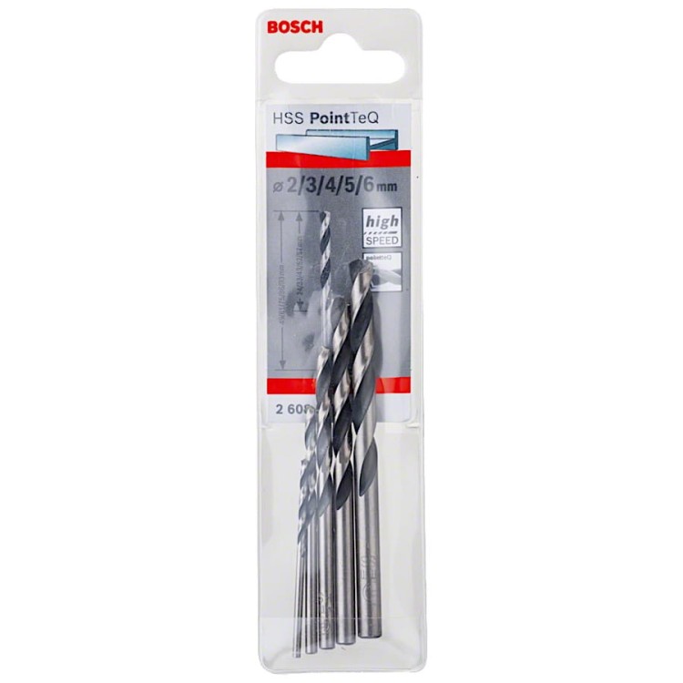 BOSCH Wiertła do metalu 2-6mm 5szt.
