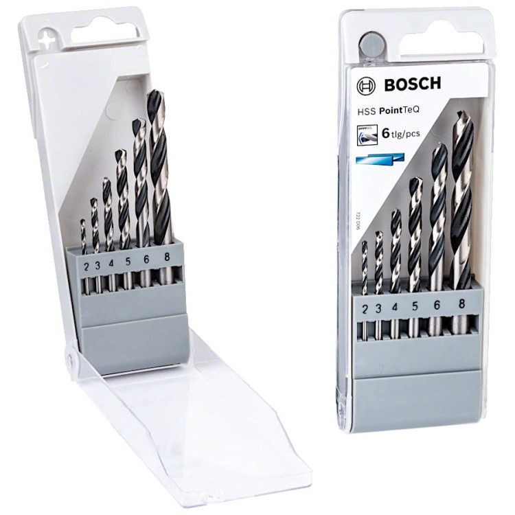 BOSCH Zestaw wierteł do metalu krętych HSS PointTeQ 2-8mm 6szt.