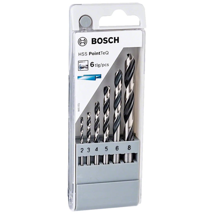 BOSCH Wiertła do metalu 2-8mm 6szt.