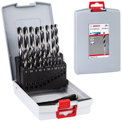BOSCH Zestaw wierteł do metalu 1-10mm 19szt.