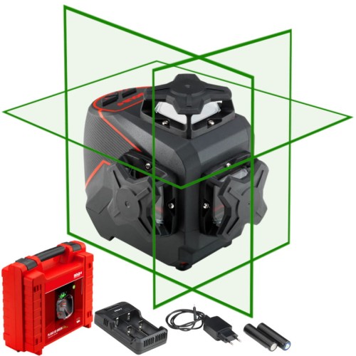 SOLA Laser krzyżowy PLANO 3D GREEN 360° w walizce