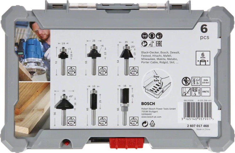 BOSCH Zestaw frezów profilowych