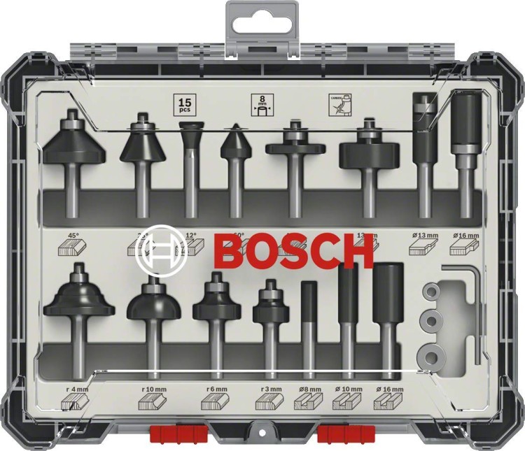 BOSCH Zestaw frezów profilowych do drewna