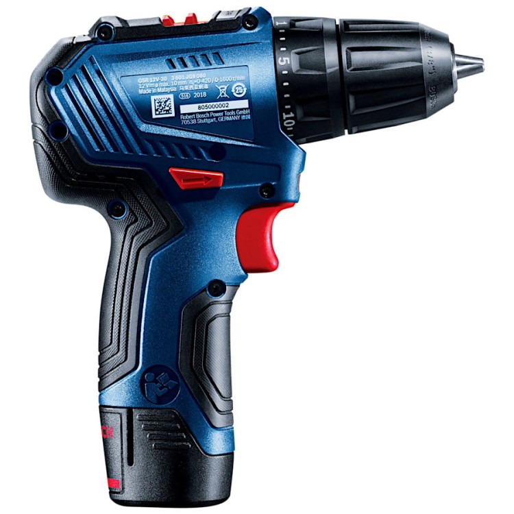 BOSCH Wiertarko-wkrętarka GSR 12V-30 12V + 2x 2.0Ah