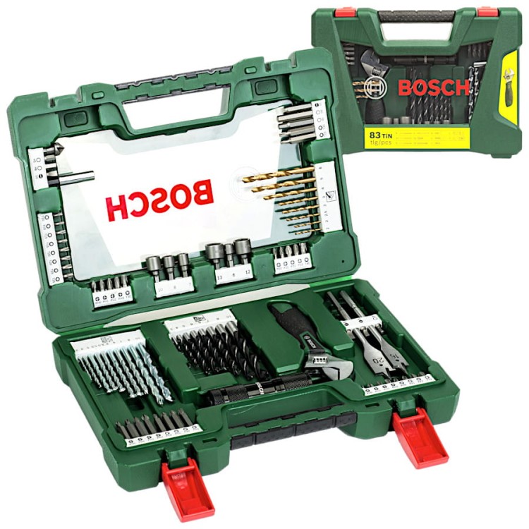 BOSCH Zestaw wierteł i bitów V-LINE 83el.
