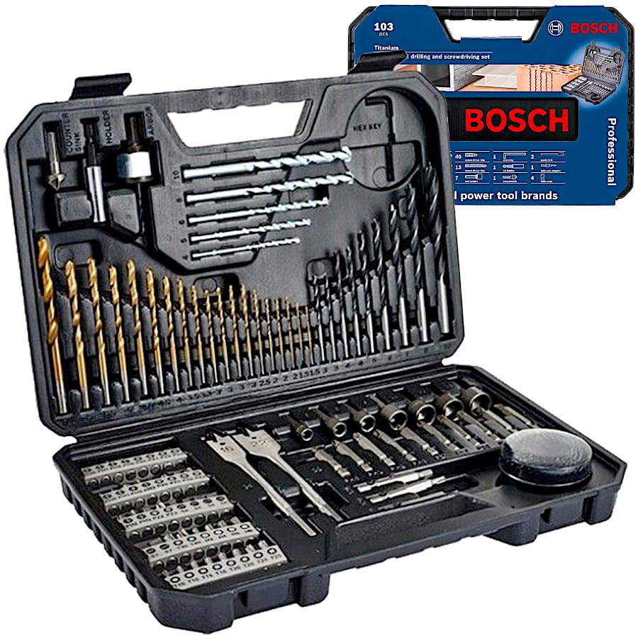 BOSCH 2608594070 Zestaw bitów i wierteł 103szt. w walizce