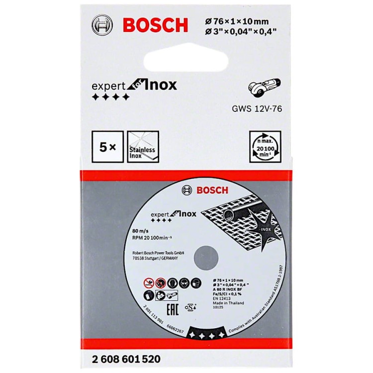 BOSCH EXPERT tarcza do cięcia metalu 2608601520 76mm 5szt.