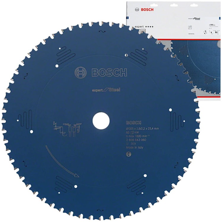 BOSCH EXPERT tarcza do cięcia stali 2608643060 do pilarek 305x25,4mm