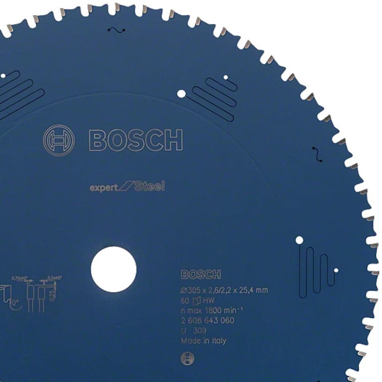BOSCH EXPERT tarcza do cięcia stali 2608643060 do pilarek 305x25,4mm  60z