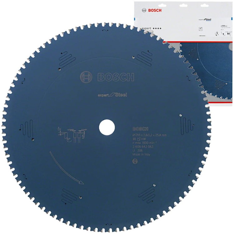 BOSCH EXPERT tarcza do cięcia metalu i stali 2608643063 355x25,4 mm