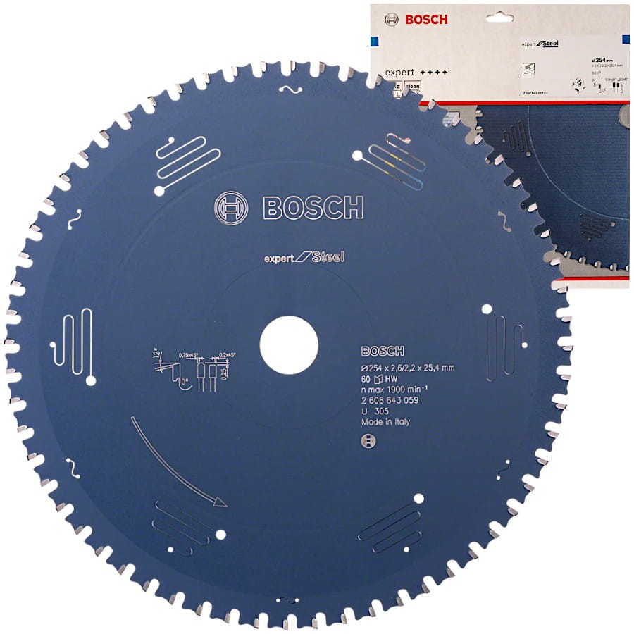 BOSCH EXPERT tarcza do cięcia stali 254x25,4mm 60z 2608643059 do pilarek