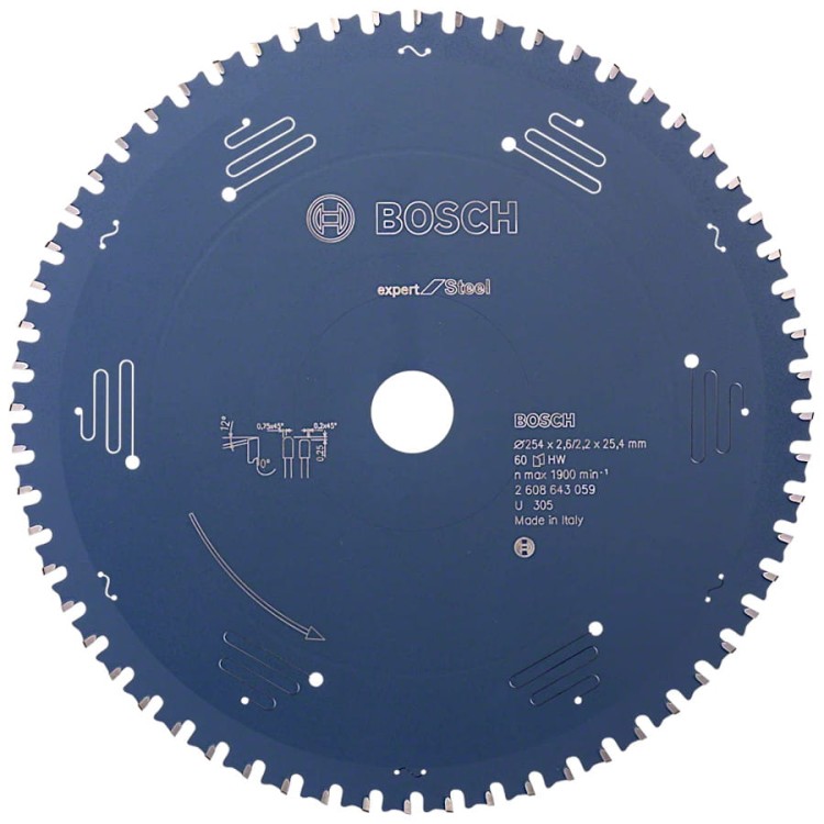 BOSCH EXPERT tarcza do stali 254x25,4mm 60z 2608643059 do pilarek