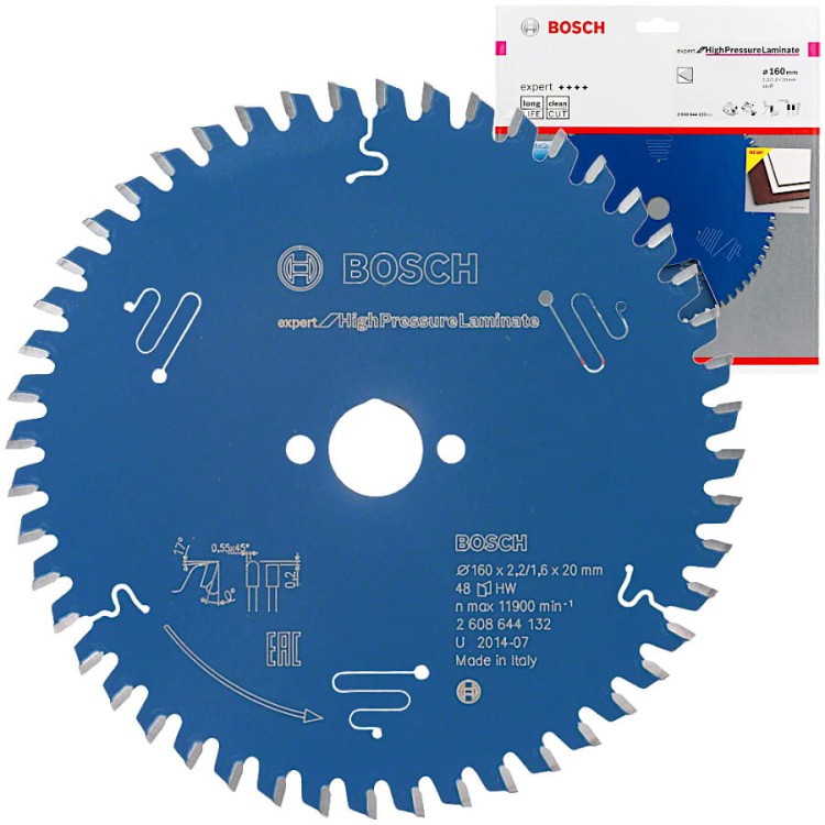 BOSCH Tarcza pilarska Expert for High Pressure Laminate 160 x 20mm 48z