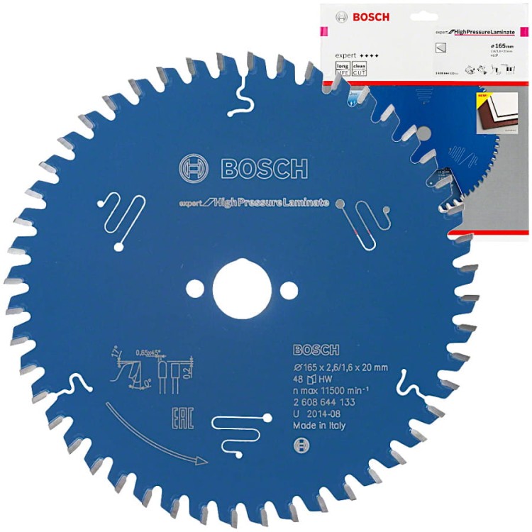 BOSCH Tarcza pilarska Expert for High Pressure Laminate 165 x 20mm 48z