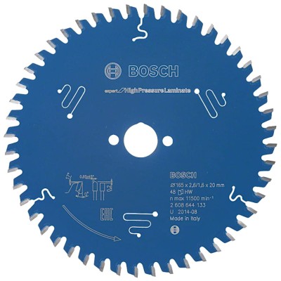 BOSCH 2608644133 Tarcza pilarska Expert for High Pressure Laminate 165 x 20mm 48z