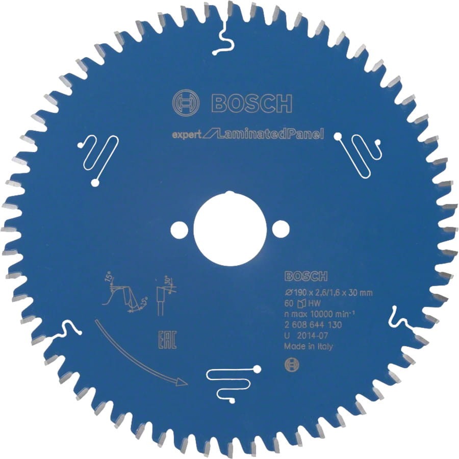 BOSCH Tarcza pilarska Expert Laminated 190x30x2,6 mm 60z