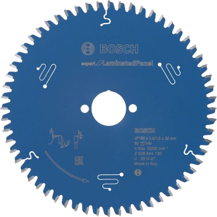 BOSCH Tarcza pilarska Expert Laminated 190x30x2,6 mm 60z