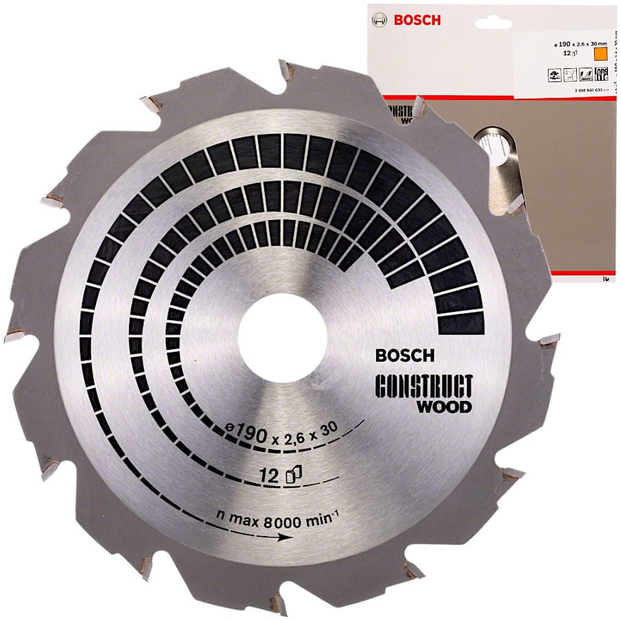 BOSCH Tarcza pilarska Construct Wood 190x30mm