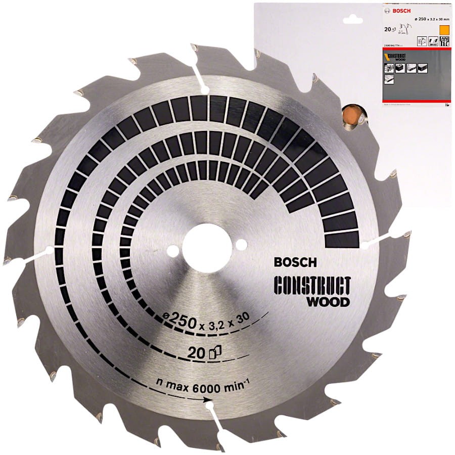 BOSCH Tarcza pilarska Construct Wood 250x30mm