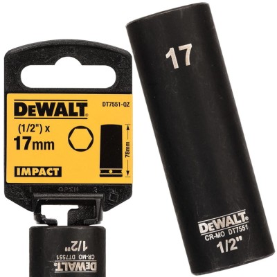 DEWALT DT7551 Nasadka udarowa 17mm długa 78mm