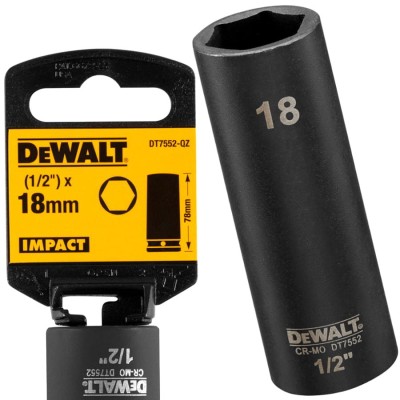 DEWALT DT7552 Nasadka udarowa 18mm długa 78mm