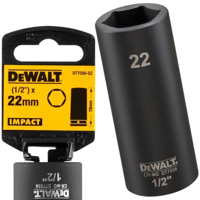 DEWALT DT7556 Nasadka udarowa 22mm długa 78mm