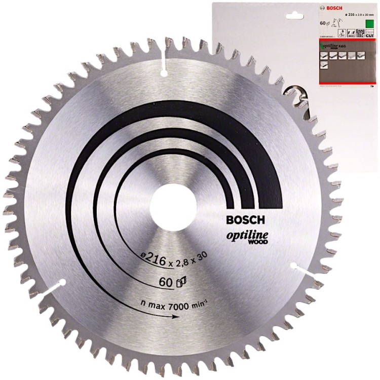 BOSCH Tarcza pilarska Optiline Wood 216x30mm