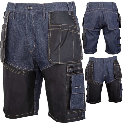 LAHTI PRO Spodenki robocze jeansowe krótkie 2XL wzmocnione