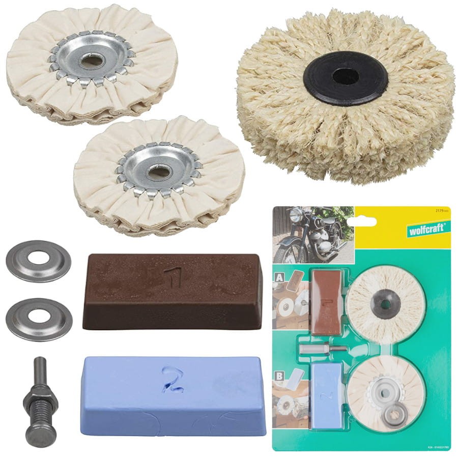 WOLFCRAFT 2179000 Profesjonalny zestaw polerski