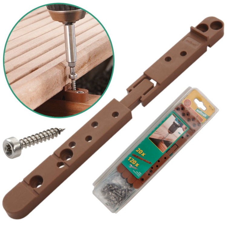 WOLFCRAFT 6972000 Łączniki do budowania tarasu 20 sztuk