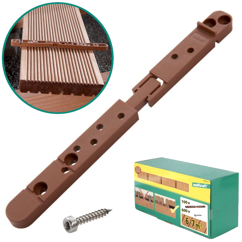 WOLFCRAFT 6974000 Łączniki do budowania tarasu 100 sztuk