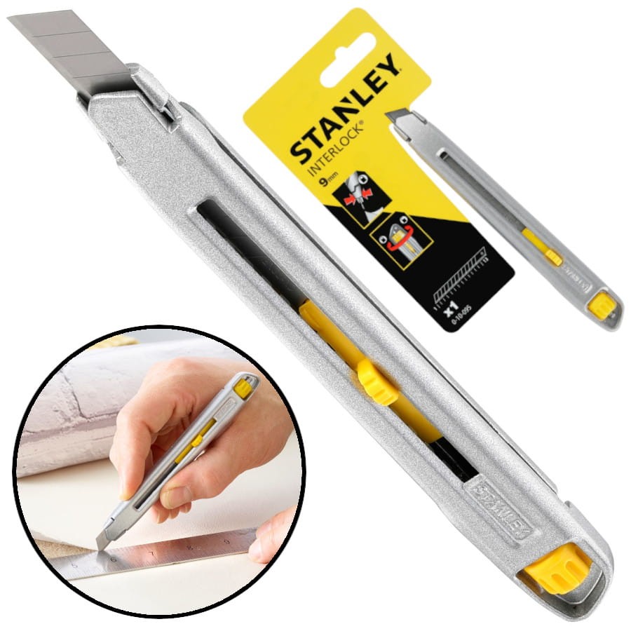 STANLEY 0-10-095 Nóż z łamanym z ostrzem 9mm interlock