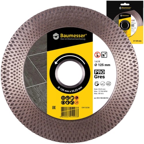BAUMESSER Tarcza diamentowa PRO GRES 125x22,23mm