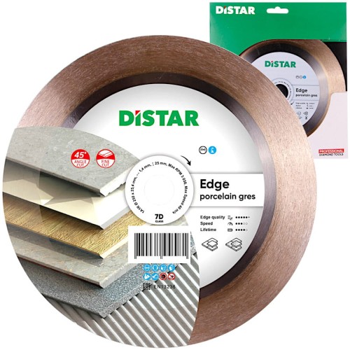 Tarcza diamentowa do ukosowania EDGE do ceramiki gresu 230x25.4mm DISTAR 11120421017