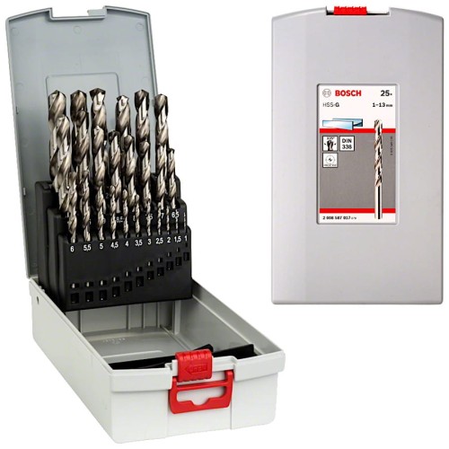 BOSCH 2608587017 Zestaw wierteł do metalu HSS-G 1-13mm 25szt.