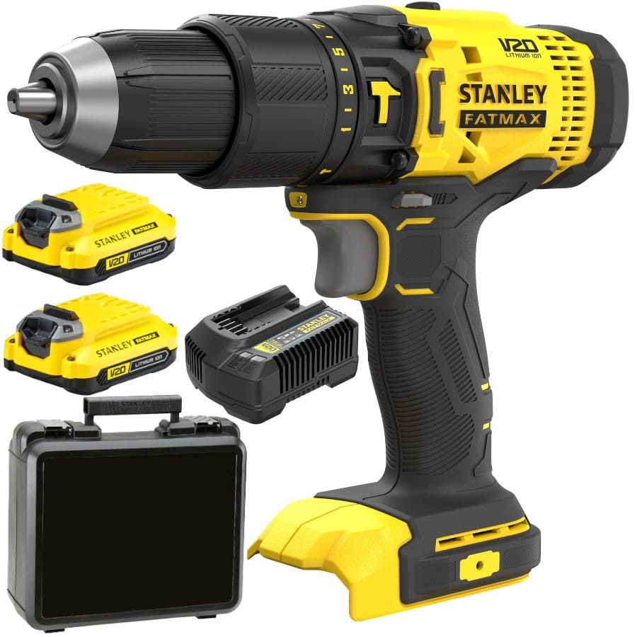 STANLEY SFMCD711C2K Wkrętarka udarowa Fatmax + 2x1,5Ah, ładowarka + walizka