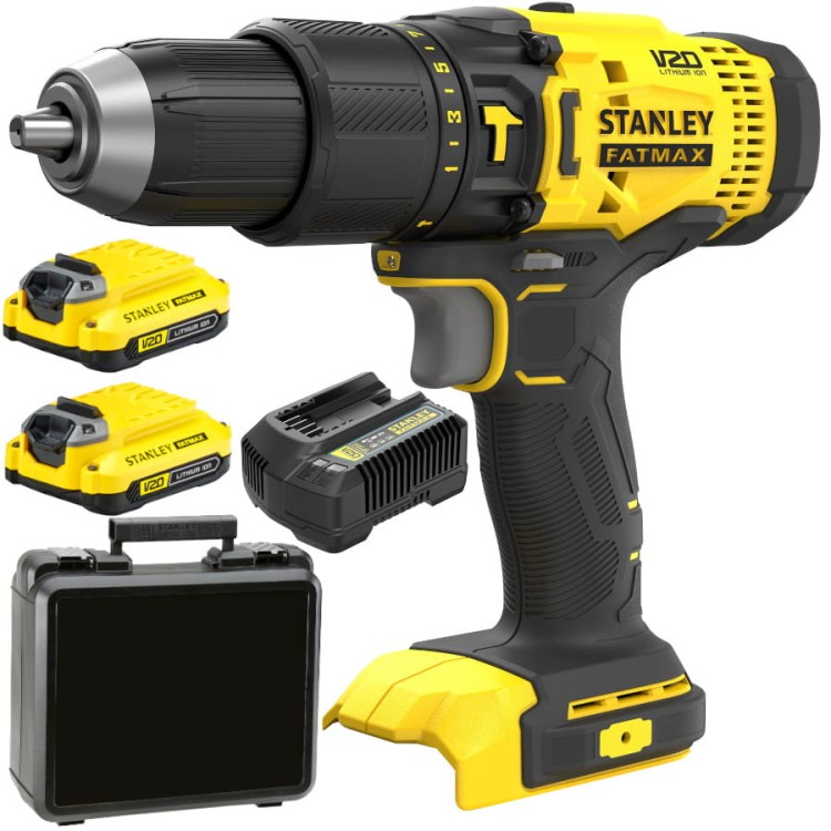 STANLEY SFMCD711C2K Wkrętarka udarowa Fatmax + 2x1,5Ah, ładowarka + walizka