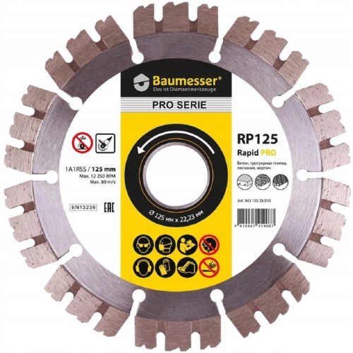 BAUMESSER Tarcza diamentowa Rapid Pro 125x22.23mm