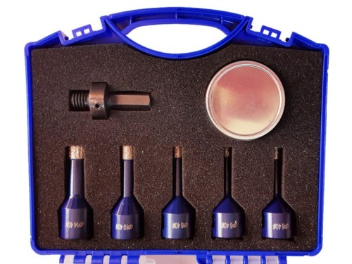 ADIAM 200883 Zestaw otwornic 6-14mm + adapter M14/HEX + wosk